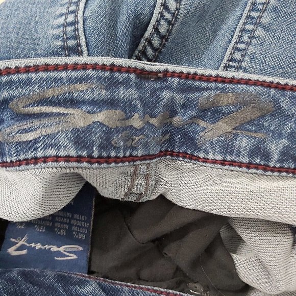 Seven7 Jeans Medium Blue Women Size 4 Legging Low Rise Skinny Stretch Inseam 26 - Picture 6 of 10